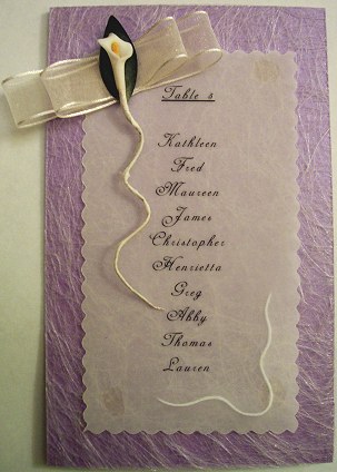 Lilac and Lilies Table Plan – DIY Wedding Craft Project