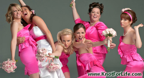 Bridesmaids Movie White-Pink Dress Colors