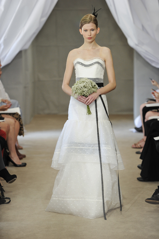 Black and White Wedding Dress by Carolina Herrera