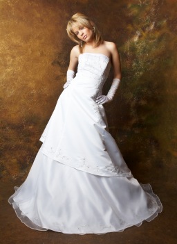 A-Line Layered Wedding Dress