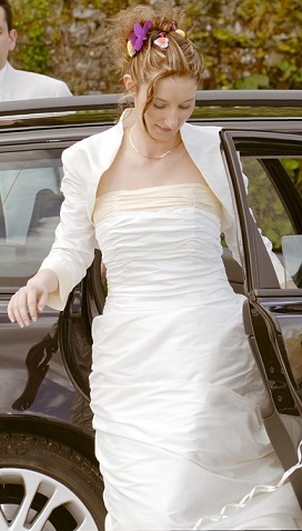 A-Line Taffeta Wedding Dress