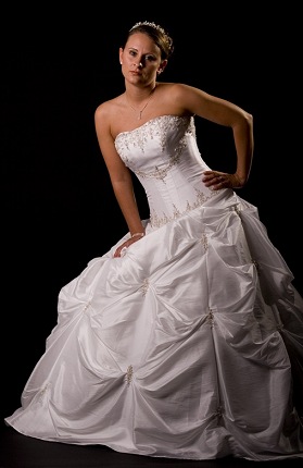 Taffeta Ball Gown Wedding Dress