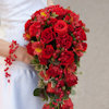 Red Roses and Berries Cascading Bridal Bouq
