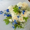 A Touch of Blue Roses and Delphinium Bouquet