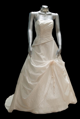 Ivory Silk Ball Gown Wedding Dress