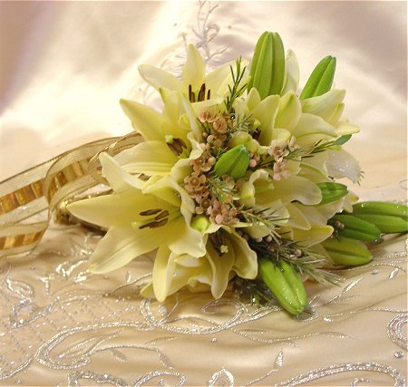 Hand Tied Lilies - Bridal Bouquet
