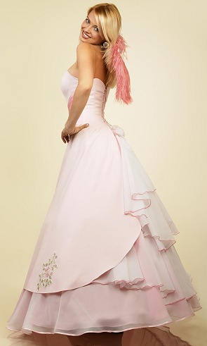 A-Line Wedding Dress in Pink