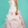 Pink Satin & Tulle Ball Gown Dress