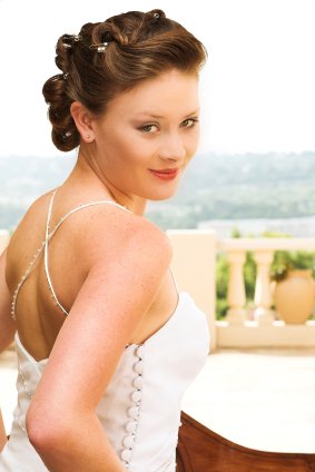 Pinned Bangs with low Updo - Wedding Hairstyle