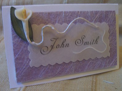 Lilac and Lilies Place Card - Wedding Craft Project