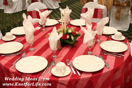 Red Wedding Color Scheme/Table Decoration