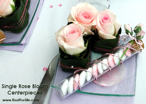 Single Rose Bloom Wedding Centerpieces