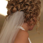 Curly Wedding Hairstyle with Veil