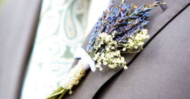 Lavender Boutonniere